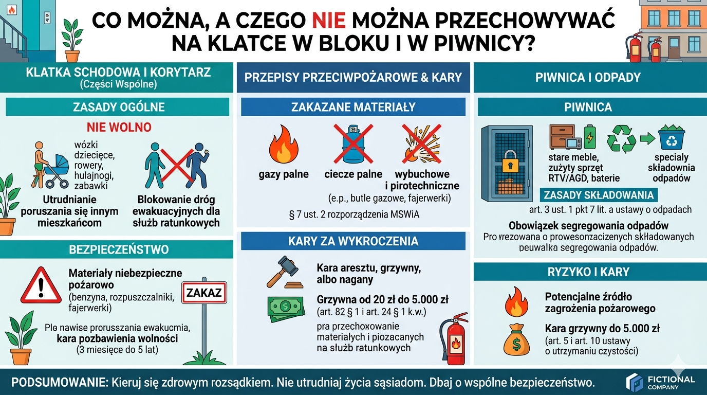 Read more about the article Co można, a czego nie można przechowywać na klatce w bloku i w piwnicy?
