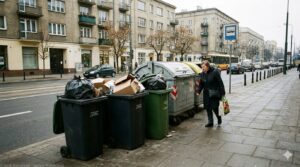 Read more about the article Ohydne kontenery wychodzą przed szereg. Szpecą ulice, przeszkadzają pieszym